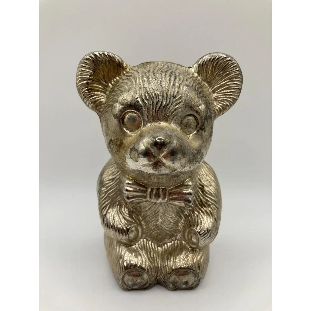 Teddy Bear Bank Silverplate